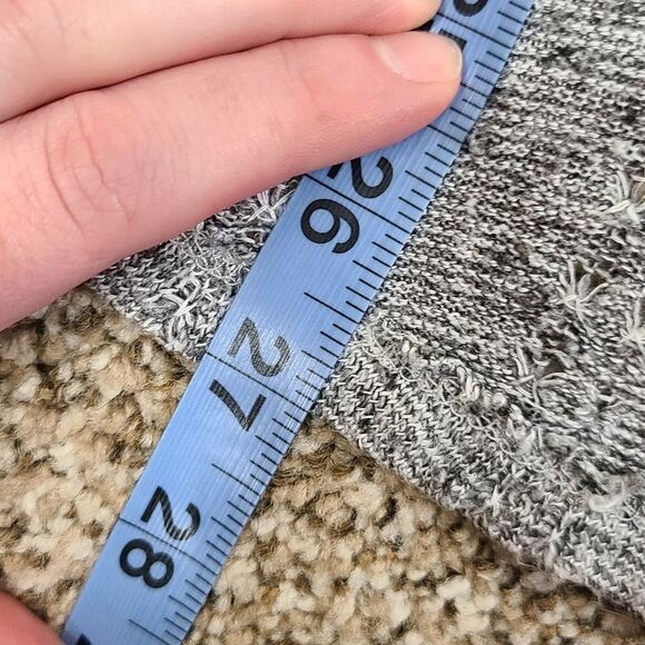 Lee Asymmetric Cardigan Size Large RollTab Sleeves Gray - Picture 7 of 7